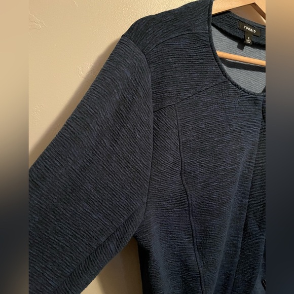 Torrid Teal Studio Double Knit Moto Jacket - Picture 9 of 13